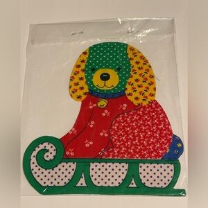 Vintage Colorful Muti-Pattern Dog Fabric Applique